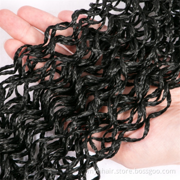 Synthetic Hair Extensions Curly Box Braiding Crochet Braids Pink White Pure Color Wholesale 18 Inch 25 strands per piece